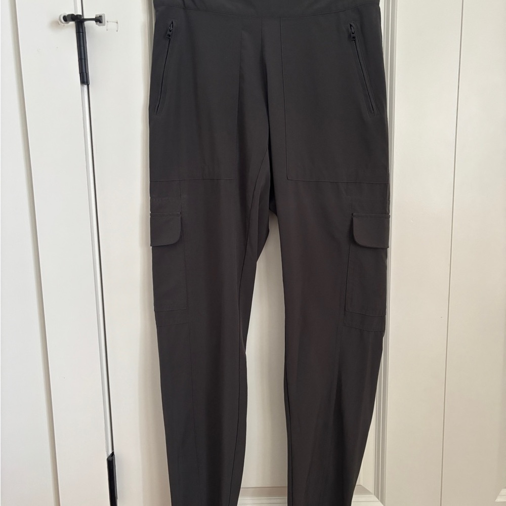 Athleta Charcoal Cargo Pants with Zip Pockets